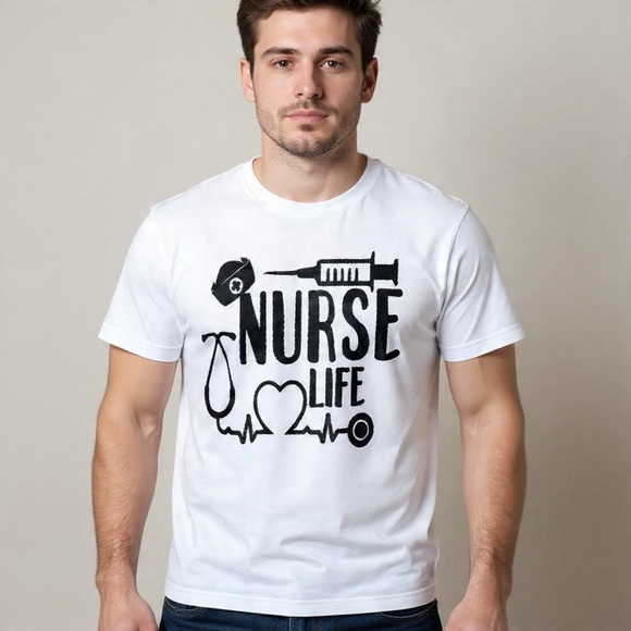NWT “NURSE LIFE” Graphic T-Shirt – White - Picture 8 of 8